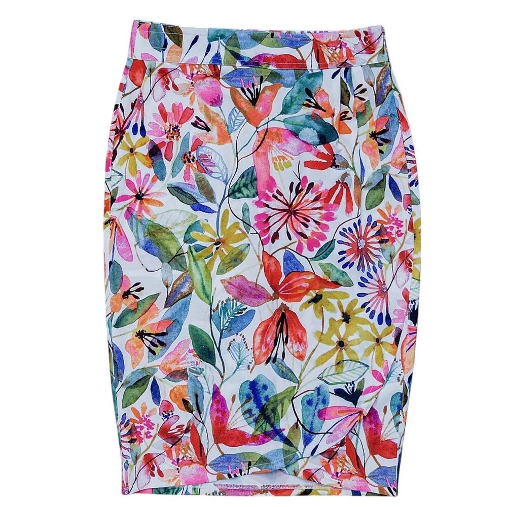 Ripskirt Hawaii Watercolor Wildflower Skirt Womens XL Length 3 Tropical Floral